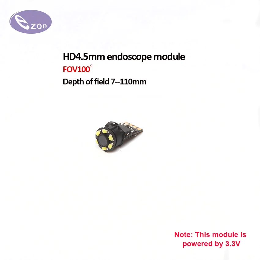 1MP USB4.5mm endoscope module ultra short length 9.6mm  FOV100゜ industrial pipeline inspection using EZ-EN45S-RT