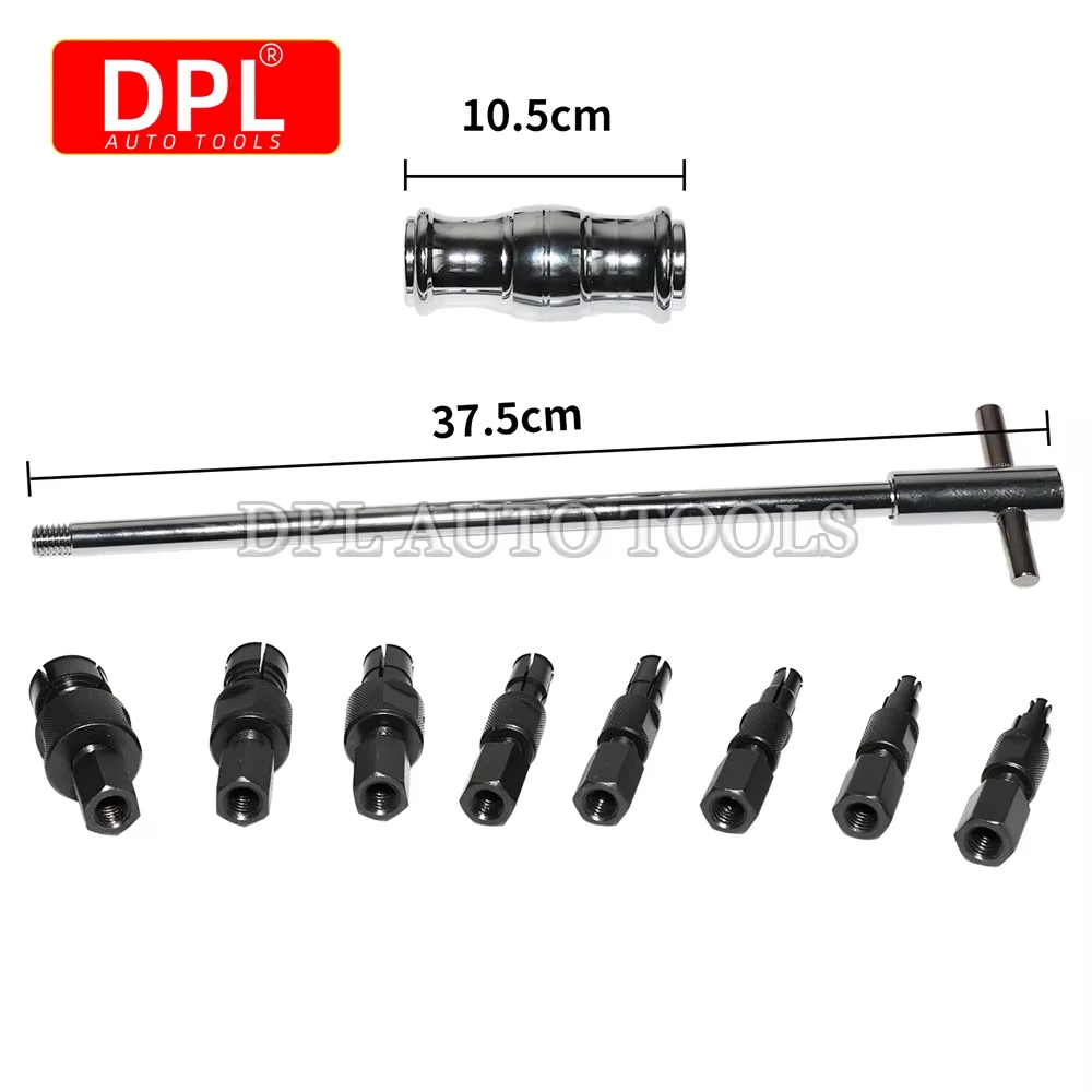 9 قطعة مجموعة ثقب أعمى الشريحة المطرقة الطيار الداخلي تحمل مجتذب تحمل النازع مجموعة إزالة #5