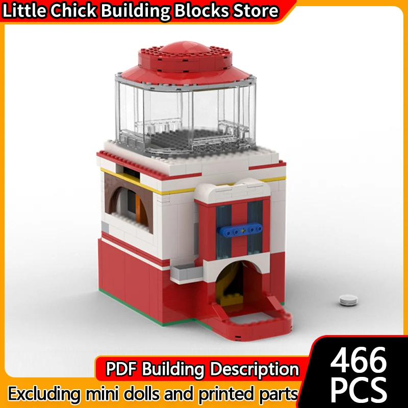 

City Street View Model MOC Building Bricks Gumball Machine Modular Technology Children Holiday Gifts Assemble Toys Suit