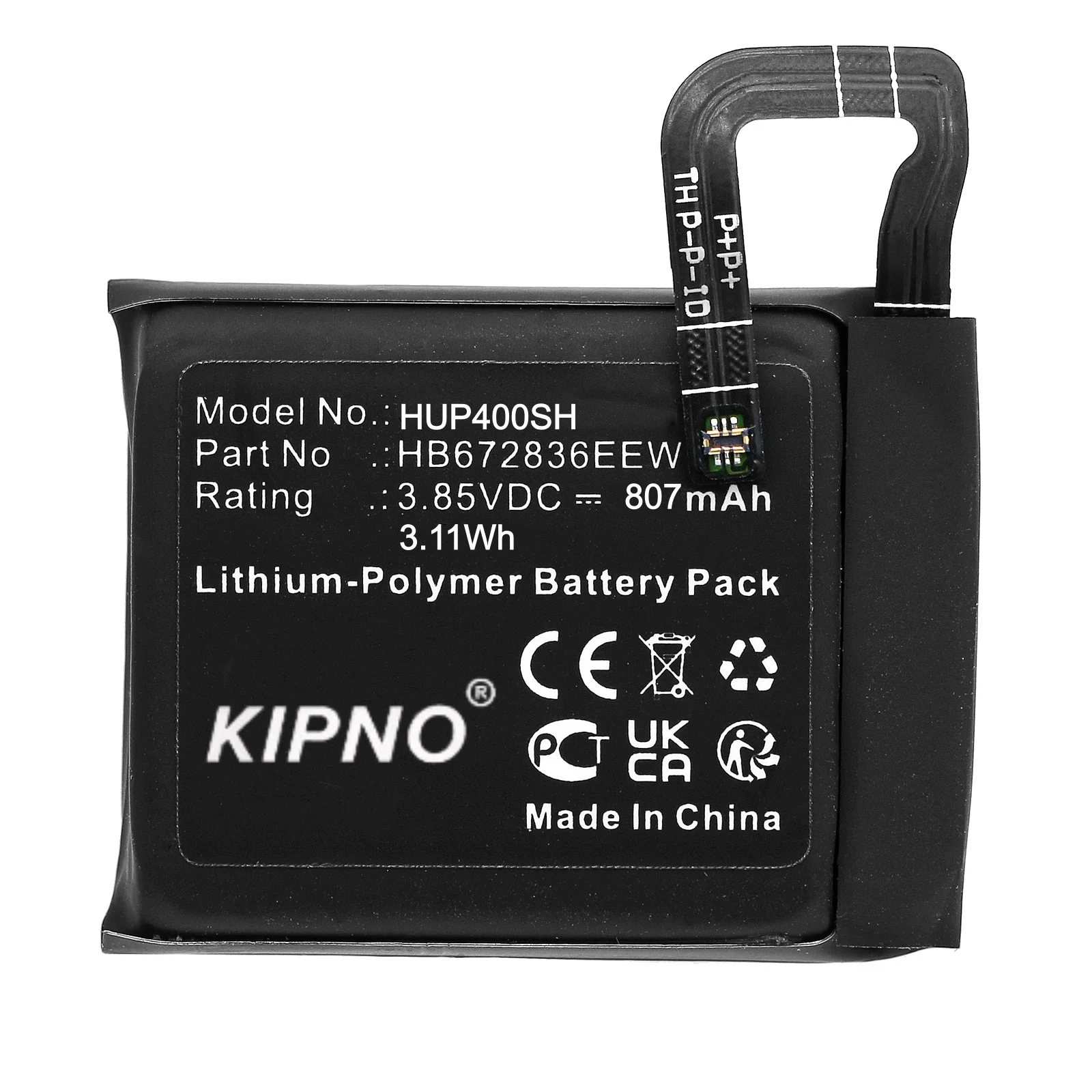 

KIPNO Li-Polymer Smartwatch Battery HB672836EEW for Huawei Watch GS Pro Watch 4x Watch 4s Li-Polymer 3.85V 807mAh / 3.11Wh