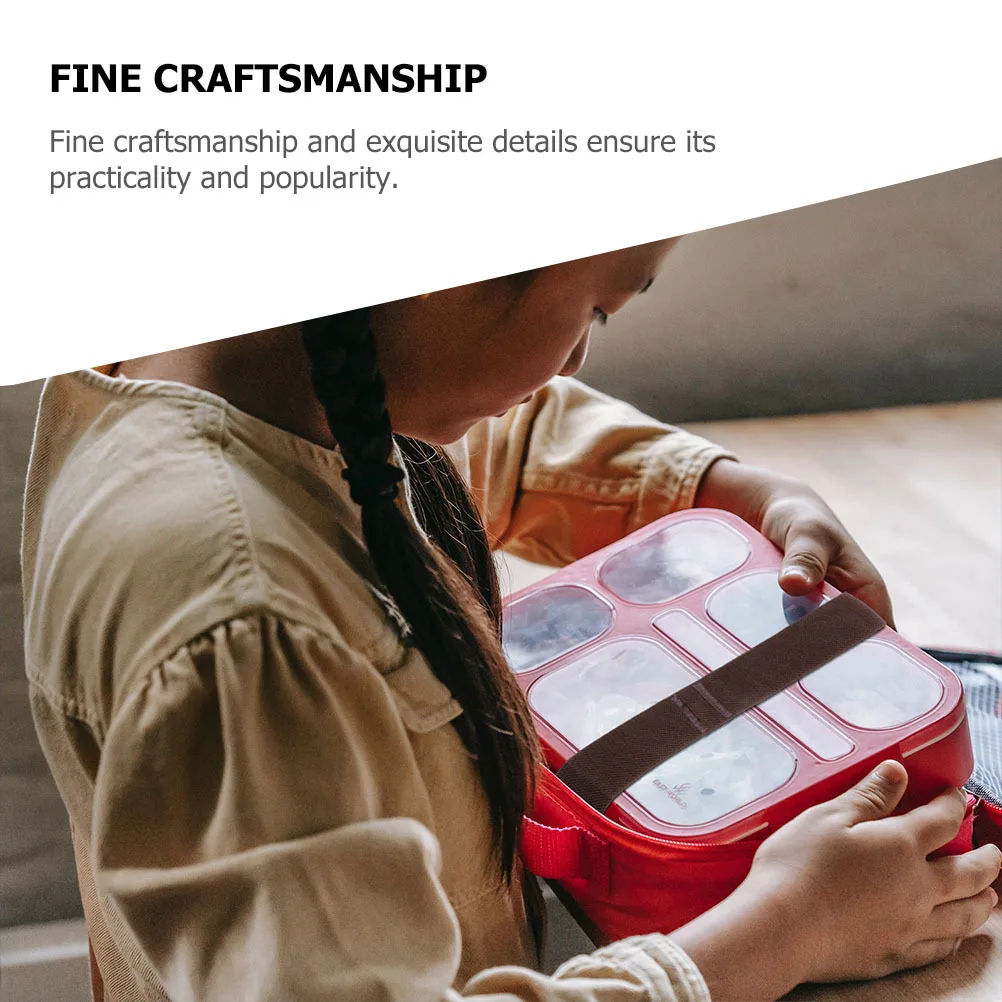 

6Pcs Elastic Strap for Bento Box Strong Nylon Bands Lunchbox Fixing Tool with Excellent Tightness and Durability