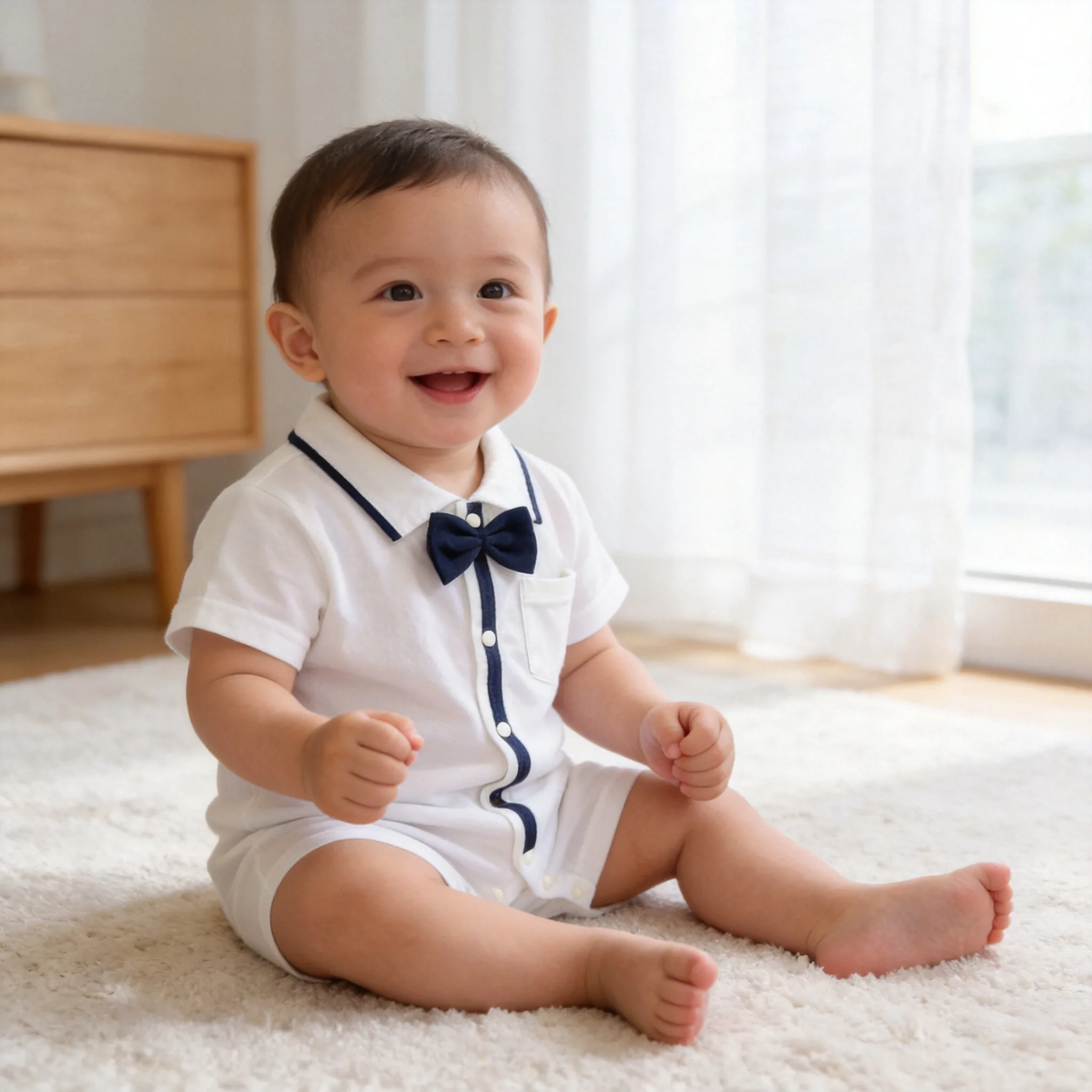 Short-Sleeved Jumpsuit for Newborn Baby, Pure Cotton Harem, Thin Crawling Suit, Boy Baby Clothes, Summer Fashion Trend