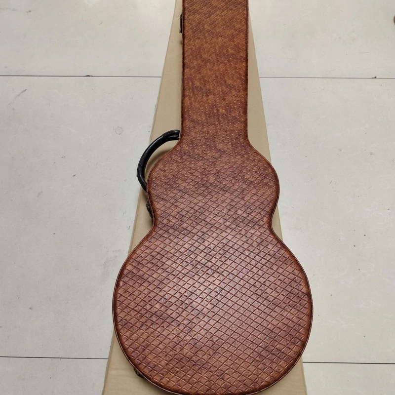 Guitar Case Leather Thicken Hard Shell Boxes Portable Shockproof Protection Box Professional Durable Carrying Case for LP Guitar