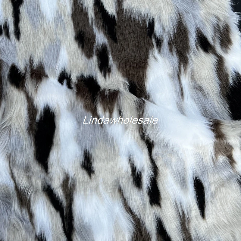 Irregular Cow Pattern Jacquard faux fur fabric,Home textile fabric materials,Sewing accessories