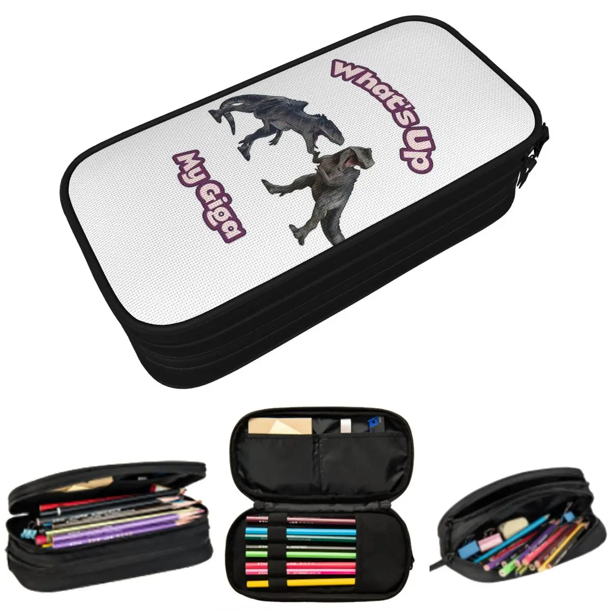 Trousse à crayons Game Ark Survival Evolved What's Up My Giga pour enfants, cadeaux, boîte à stylos, sac à crayons, fournitures de papeterie, porte-stylos