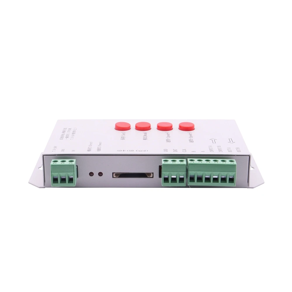 T1000S RGB LED Strip Light Controller SD Card 2048Pixels For WS2801 WS2811 WS2812B SK6812 LPD6803 DC5~24V