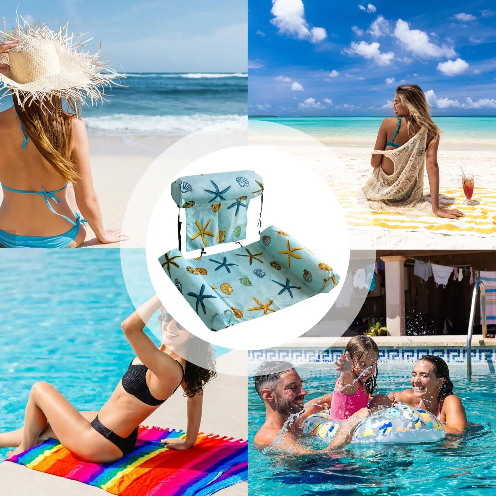 

Adult Floats For Pool Thickened Blow Up Portable Floating Lounger Adult Inflatable Raft Bed For Beach Water Park Lake River Sea