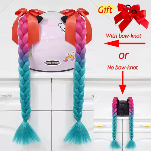 2pcs/pair New Motorcycle Helmet Braids Woman Braids Wig For Motorbike Helmets 164 colors Twist Dual Pigtail Ponytail With Sucker - Image 12