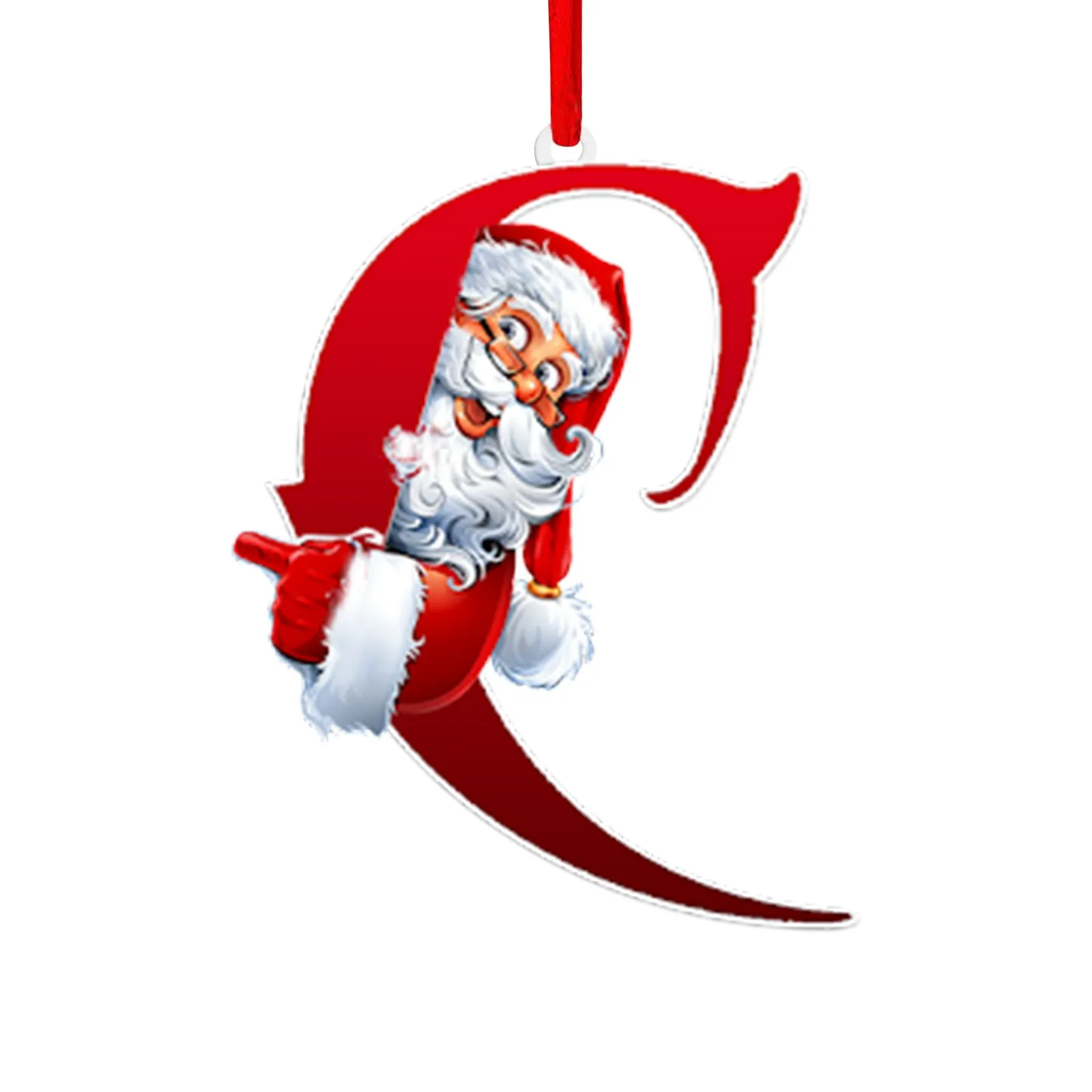 زينة معلقة لشجرة عيد الميلاد شخصية ، 26 حرفًا ، ديكور عيد الميلاد