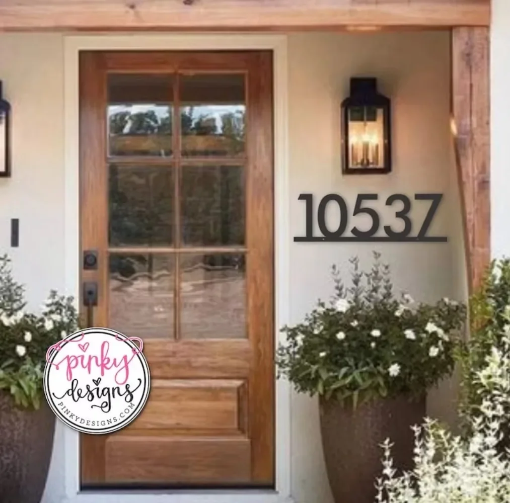 Customized Metal House Number Sign - A Stunning Emblem of Your Abode. Metal Address Numbers, Ideal for Farmhouse Chic.