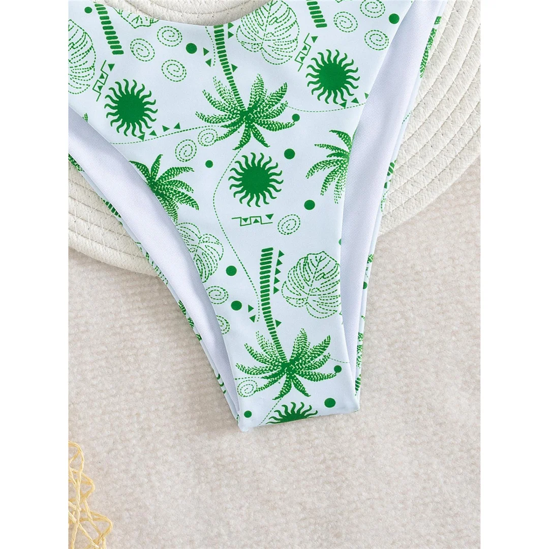 XS - L Neuer bedruckter Neckholder-Bikini, brasilianischer Bikini, Damen-Badeanzug, zweiteiliges Bikini-Set, Badeanzug für Damen, Badebekleidung, Badeanzug, Schwimmanzug V7173 – Detail 21