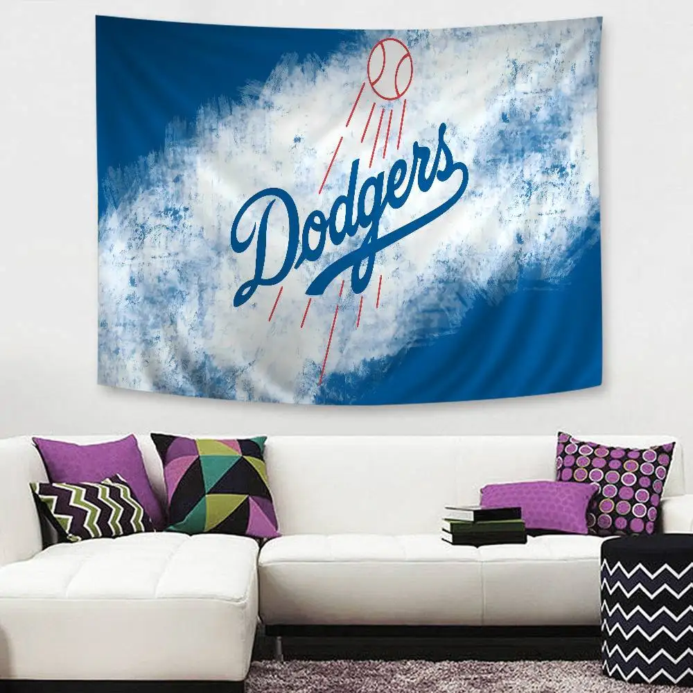 L-a D-Dodgers ทีมเบสบอลฉากหลังผ้าป้ายโปสเตอร์แบนเนอร์สําหรับปีใหม่ตกแต่ง Photo Props พื้นหลังอุปกรณ์