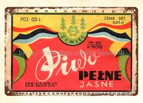 s for wall Polish beer Zywiec Piwo Jasne brewery man cave diner metal tin sign sign