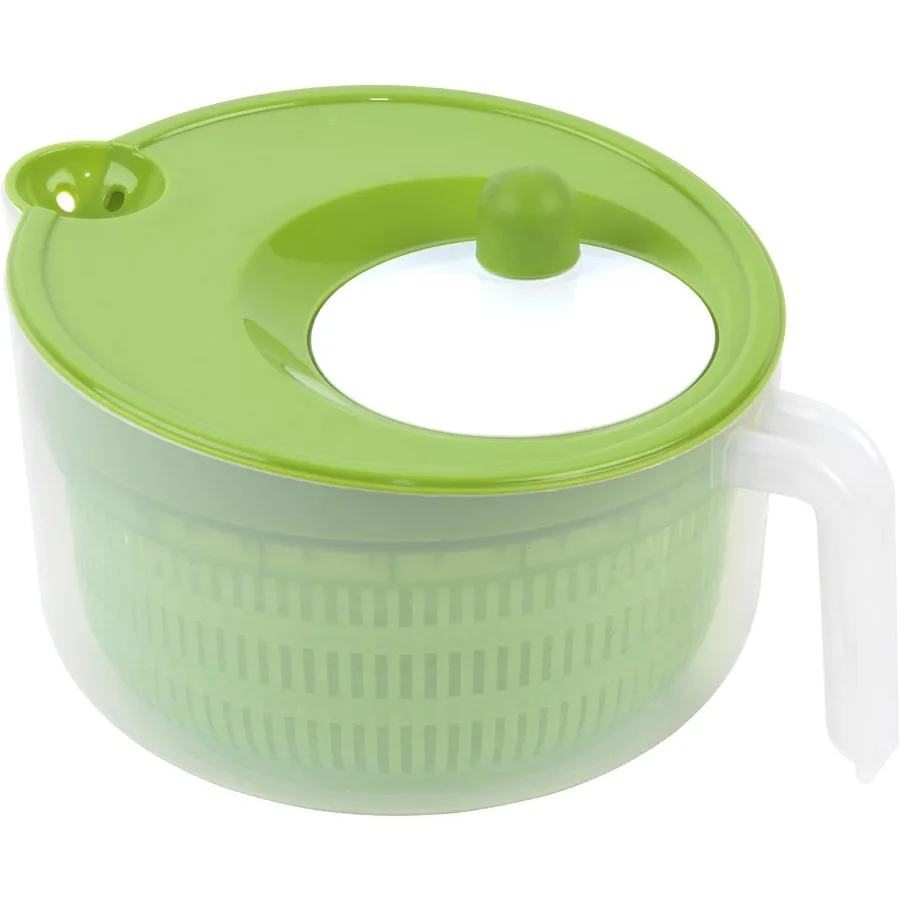 

Deluxe Salad Spinner with 5 Qt. Capacity for Efficient Water Removal Easy Turn Knob Operation BuiltIn Pour Spout for Convenient