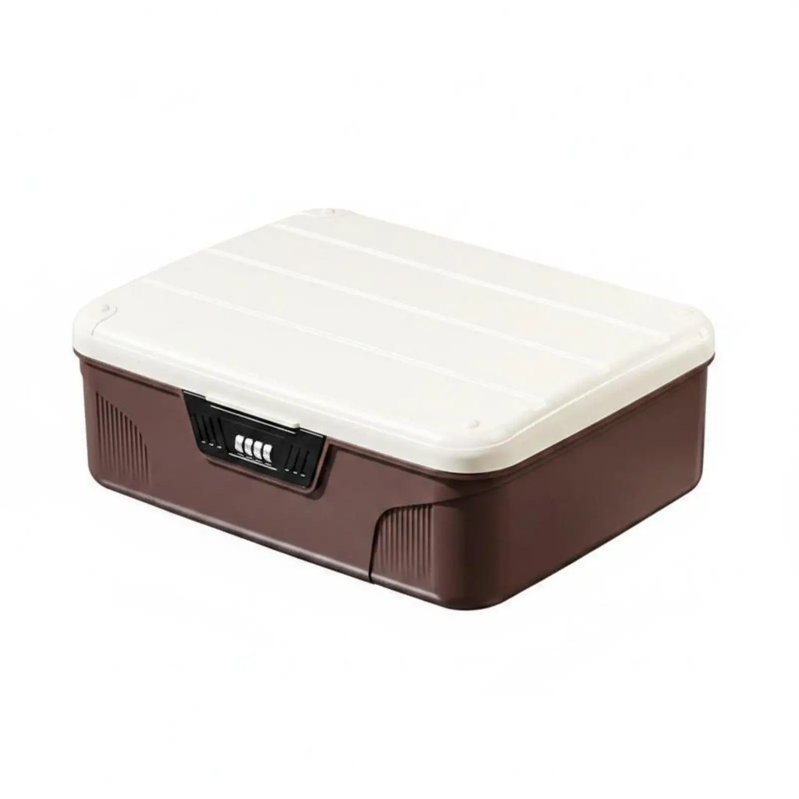 Lockable Storage Case with Key Lock Security Box ABS Plastic Organizer for Home Car Important Items