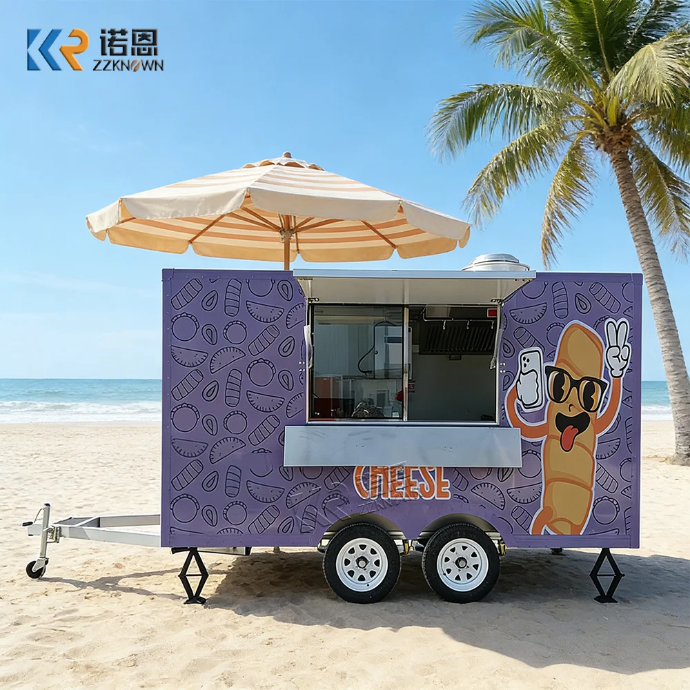 

High Quality Coffee Trailer Mobile Hot Dog Hamburger Bubble Tea Fast Food Truck Trailer Mobile Food Truck For Sale