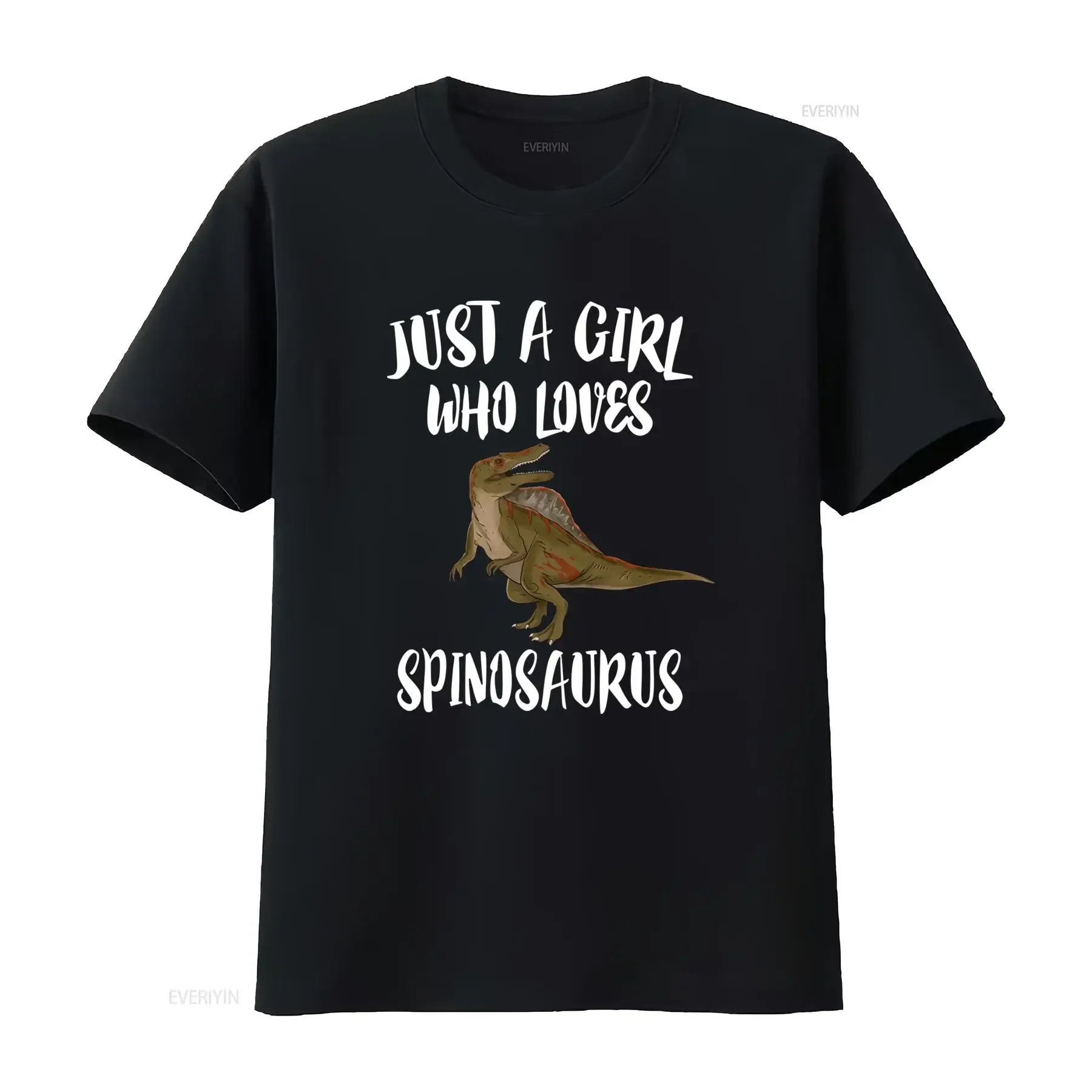 Just A Girl Who Loves Spinosaurus Dinosaur T Shirt Animal Lover Adult Toddler Infant Kids vintage Washed fashion Slightly