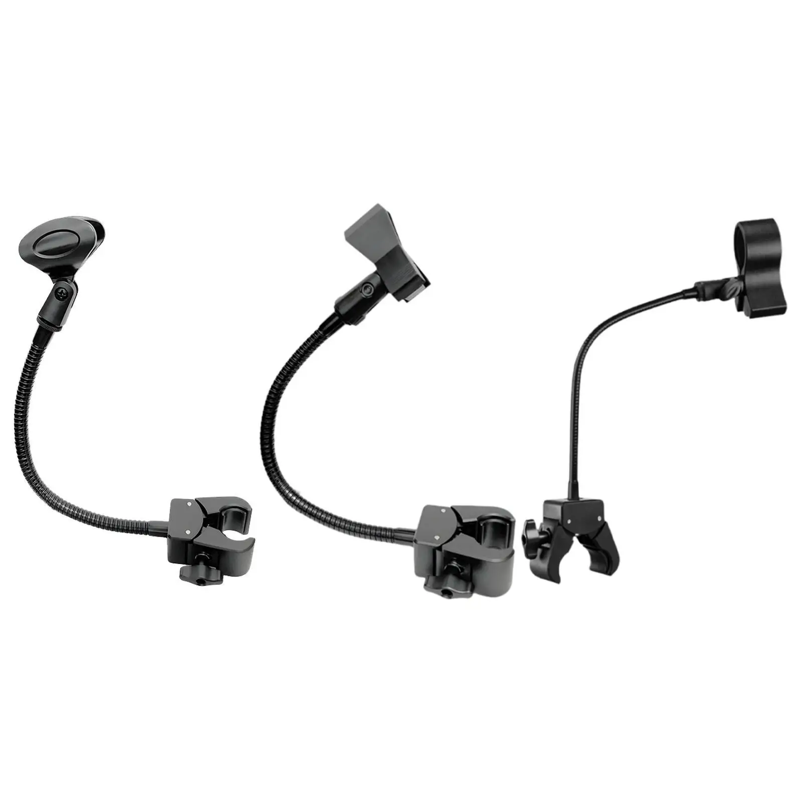 Adjustable Mic Stand Gooseneck Microphone Holder for Recording Streaming Handheld Microphones Bike Handlebar Live Broadcast