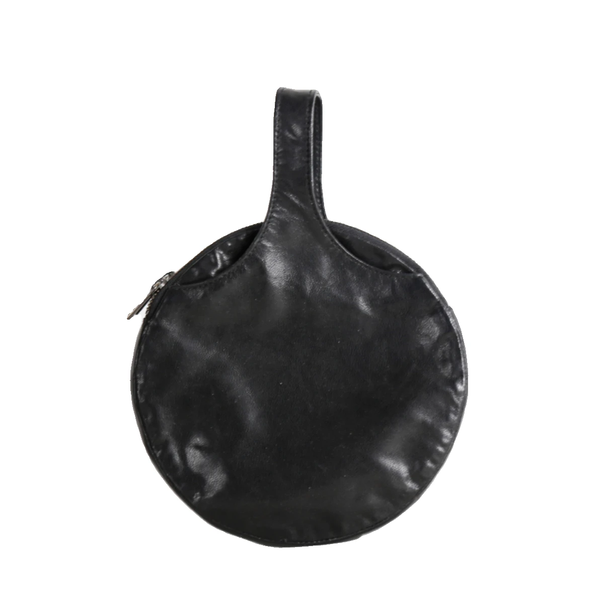 Mini Hand Bag Sheepskin Leather High Quality Clutch Storage Coin Purses Circular Wallet Small Bag