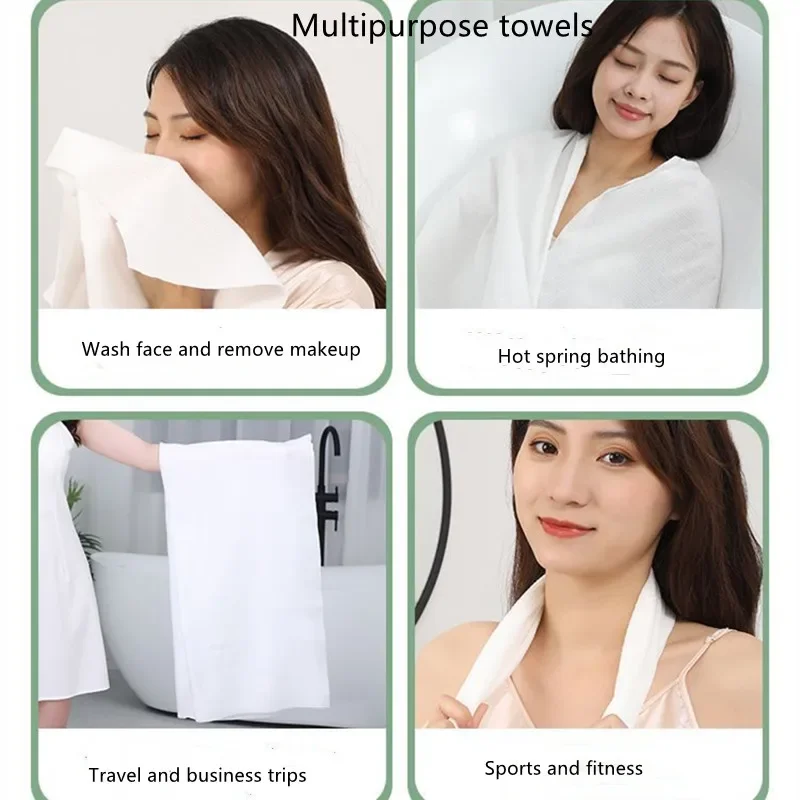 منشفة ضغط كبيرة، منشفة حمام قطنية يمكن التخلص منها، منشفة حمام محمولة قابلة لإعادة الاستخدام، منشفة حمام مضغوطة للسفر إلى المنزل