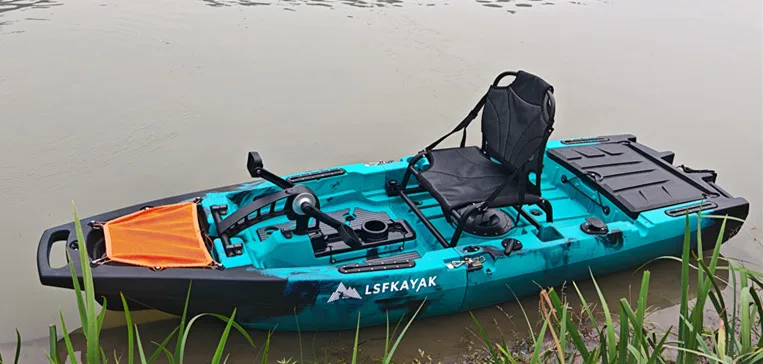 جديد وحدات الصيد كاياك 10ft دواسة القدم دواسة واحدة محرك الجلوس على أعلى الزورق #6