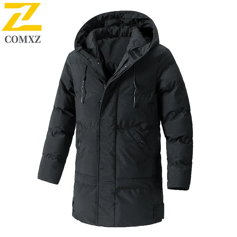 

COMXZ Men Korean Style Padded Jacket High End Hooded Design Lightweight Coat Casual Travel Cold Resistant Warmth Winter Jackets