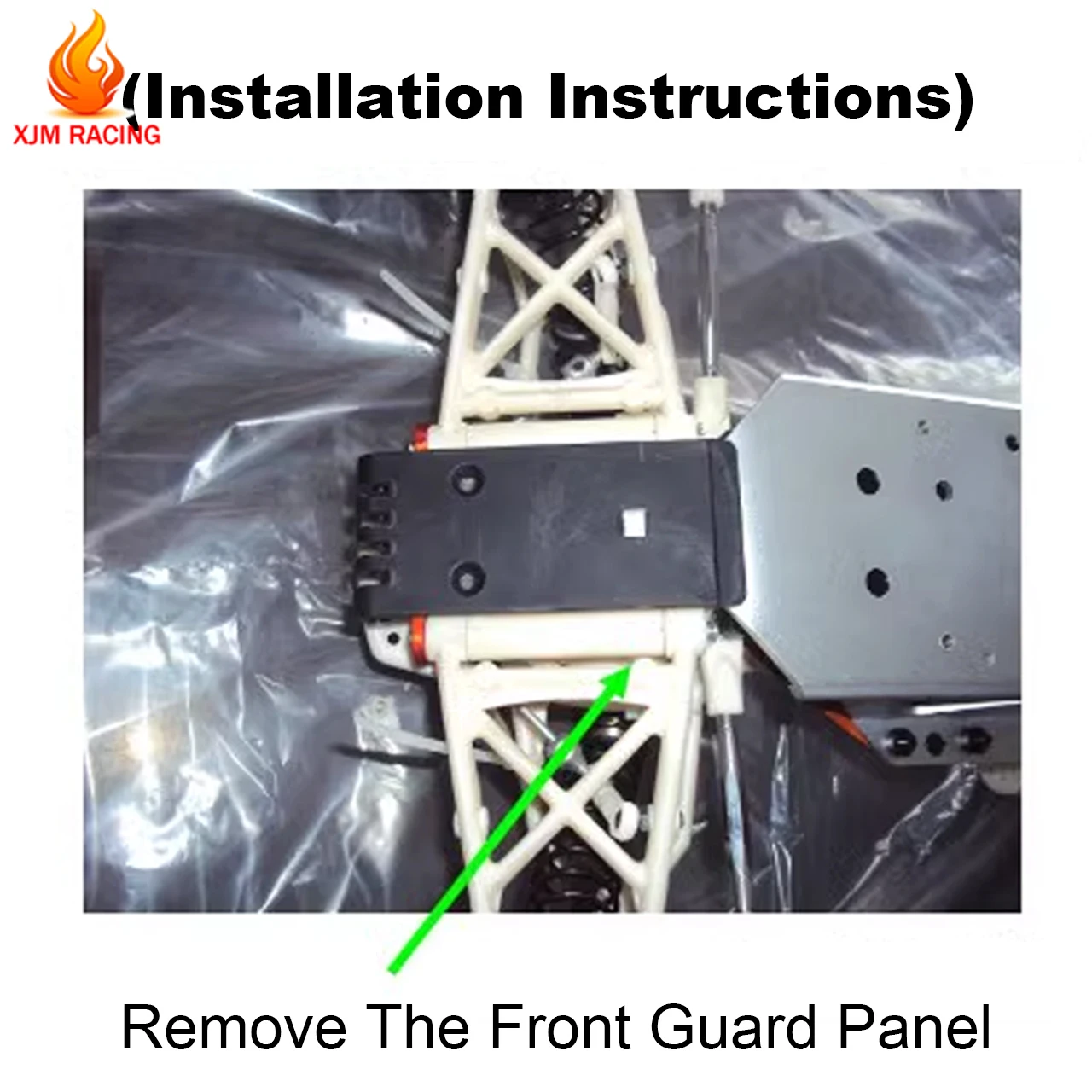 ステンレス製大型シャーシフロント強化ボトムプレート 1/5 HPI ロファン バハ ロバン キングモーター バハ 5t 5b 5sc RCカーパーツ用