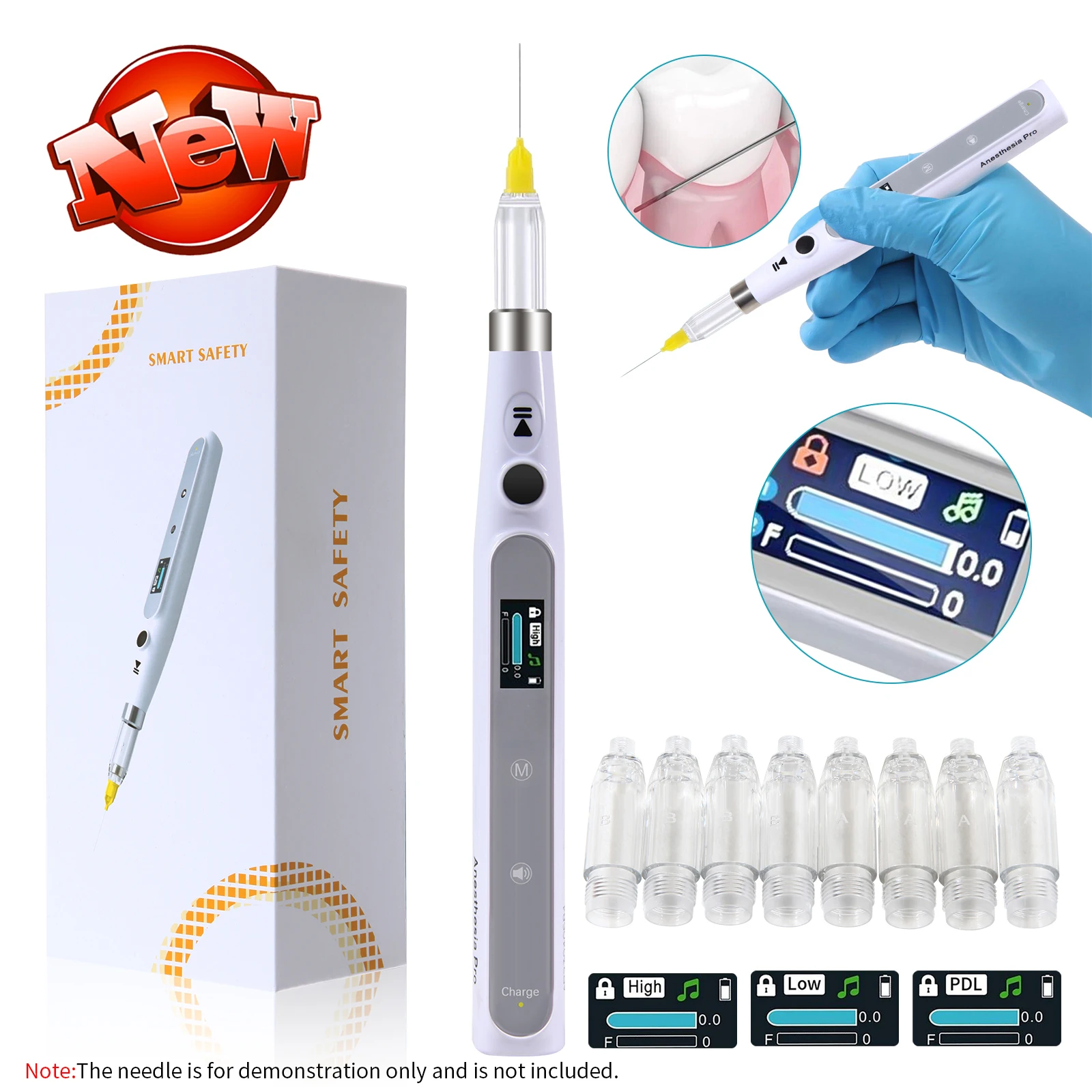 

DC 5.0V Electric Dental Painless Oral Local Anesthesia Delivery Device Injection Pen USB Style With 8pcs Injection Tubes