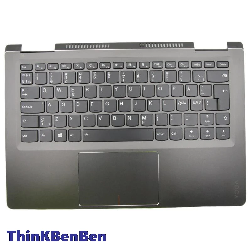 NDC Nordic Black Keyboard Upper Case Palmrest Shell Cover For Lenovo Ideapad Yoga710 14 14ISK 14IKB 5CB0L47363