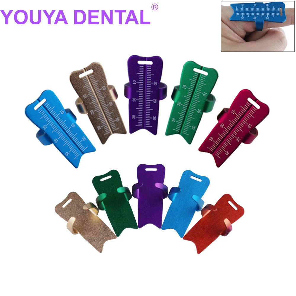 

1Pc Dental Rulers Aluminium Dentist Endo Finger Rulers Measure Scale Endodontic Dental Endo Ruler Finger Ring Span Measure Scale