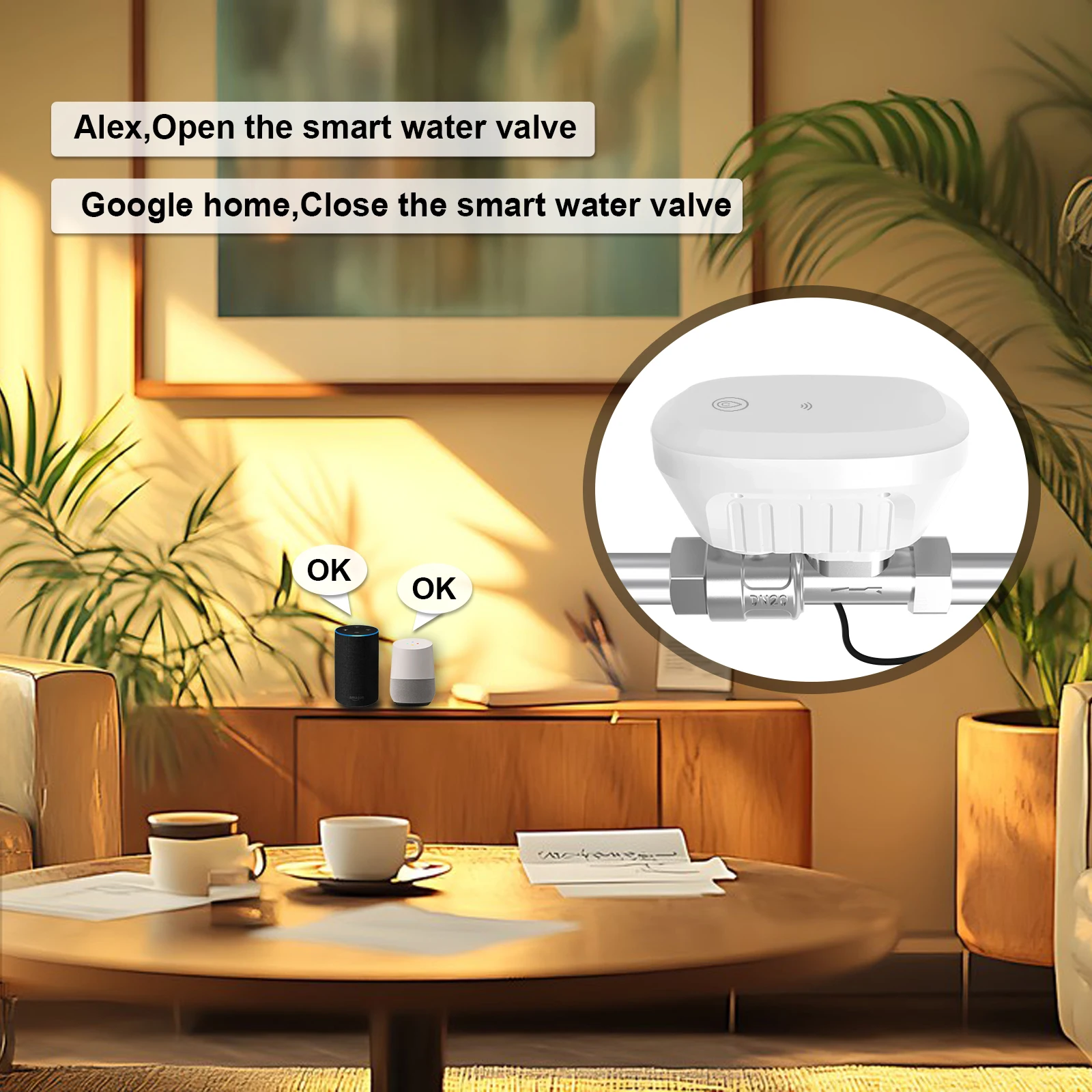 วาล์ววัดอัตราการไหลของน้ำแบบสม - Smart Home Google Assistant บทวิจารณ์และราคา