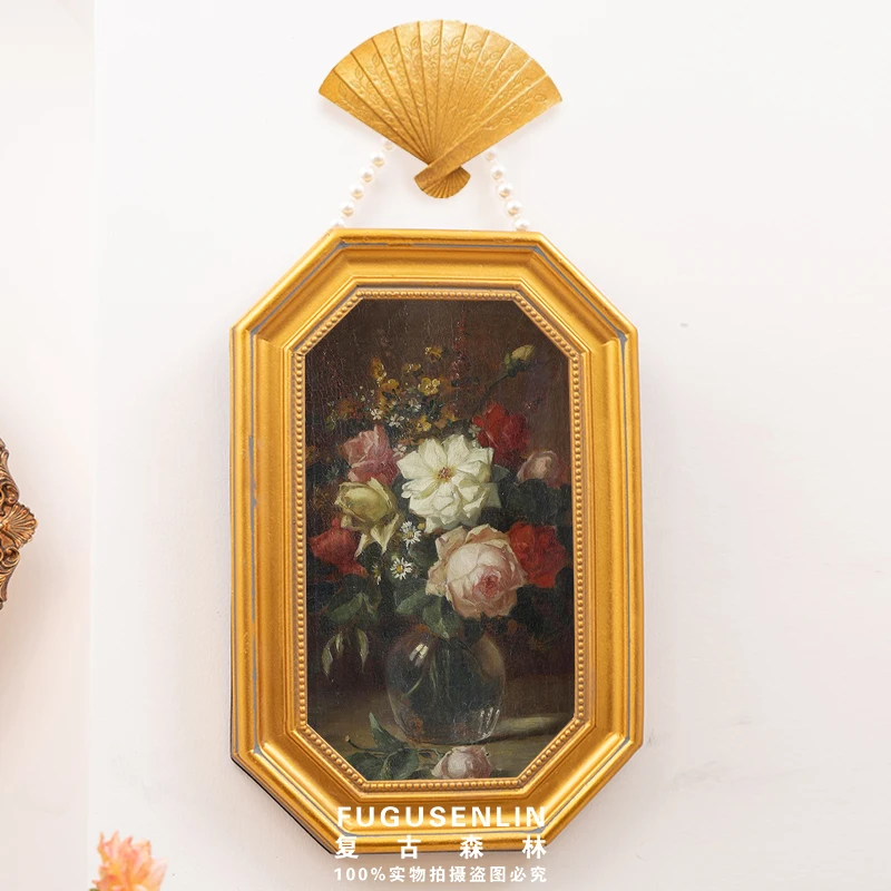 Retro European-style Minimalist Octagonal Resin Photo Frame Artistic Luxurious Decorative Wall Hanging for Home Wall Decoration