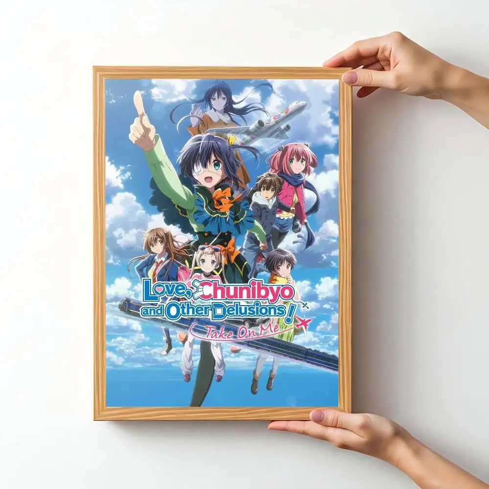 الحب و Chunibyo والأوهام الأخرى ذاتية اللصق ملصق فني ريترو كرافت ورقة ملصق DIY بها بنفسك غرفة بار مقهى ملصقات طلاء جدران