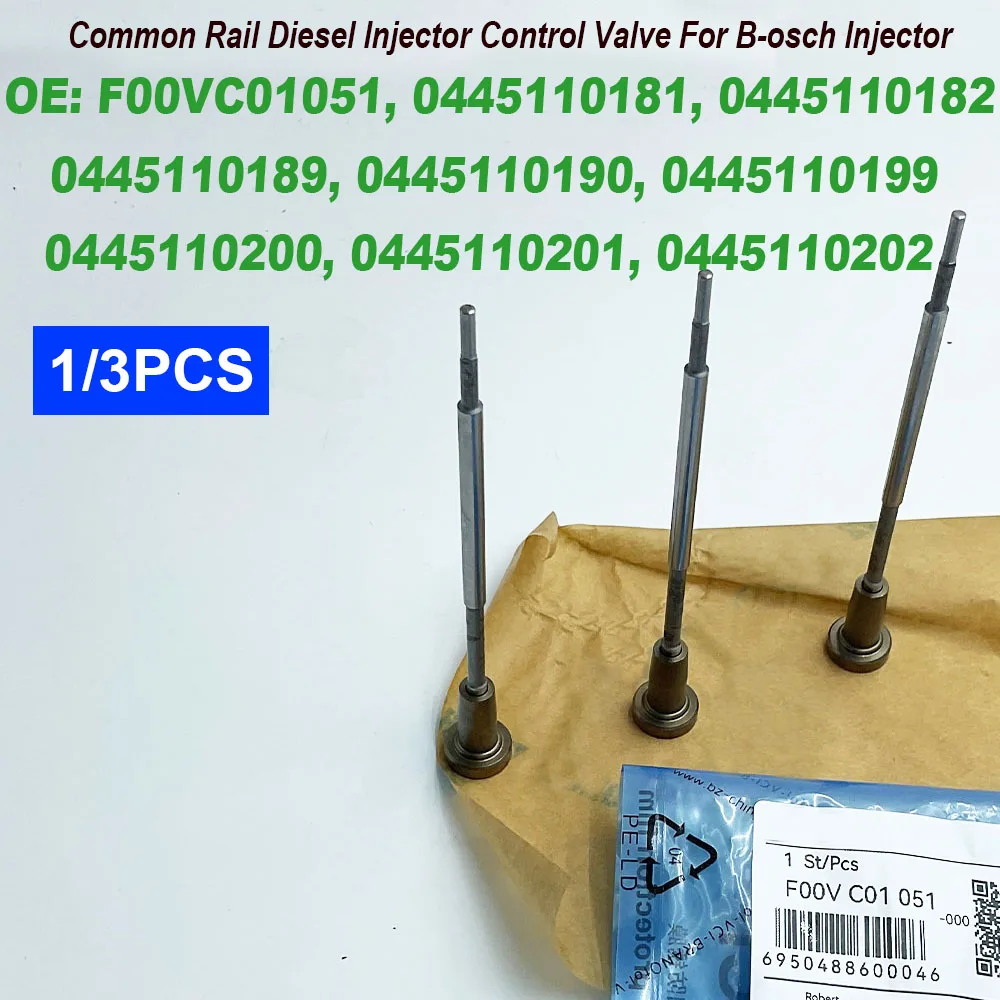 1/3PCS F00VC01051 0445110200 Common Injector Control Valve 0445110202 0445110206 0445110224 0445110182 For Mercedes Sprinter