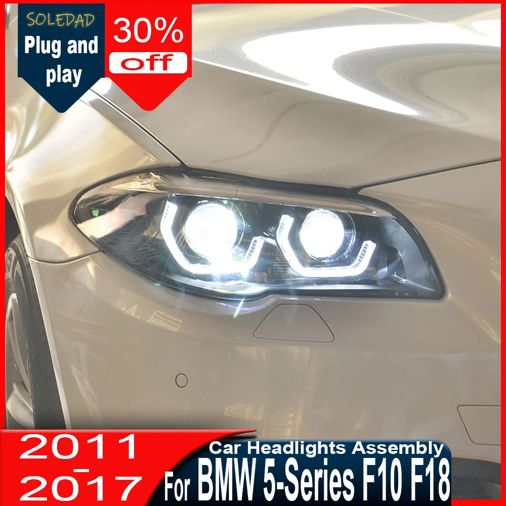 

Car for BMW 5 Series F10 F18 2011 2012 2013 2014 2015 2016 2017 525i 530 LED Headlight Assembly Upgrade Bifocal Lens Lamp