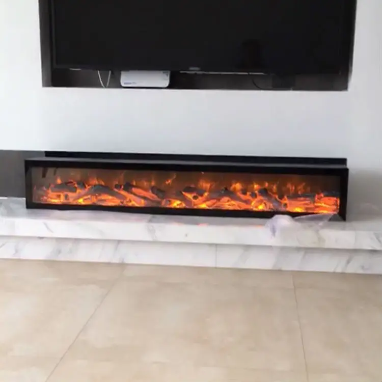 

Большой 1800 мм современный электрический камин для отеля с 3D-эффектом гальки, современные электрические камины