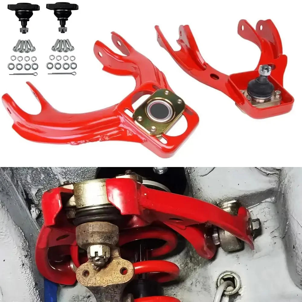 

Car Control Arm Camber Kit Front Rear Upper Adjustable Camber Arm Tube Bushing Replacement Kits For 1992-1995 Honda Civic Eg