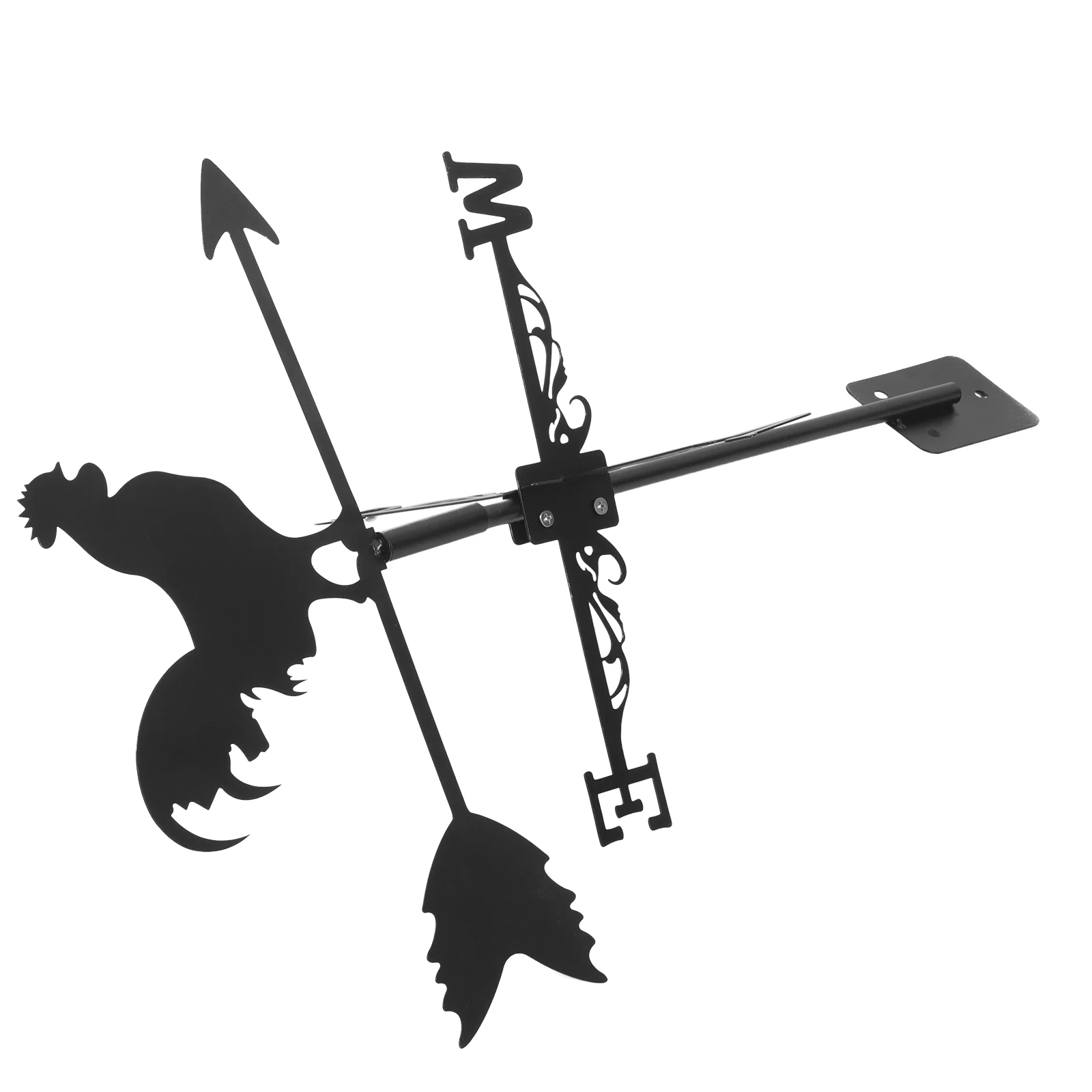 Roof Weather Vane Wind Direction Indicator Decorative Ornament Metal Weathervane Garden Decoration Iron