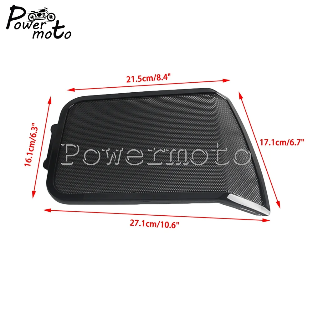 Matte Black Speaker Lid Grill Durable Metal Mesh Core Wrapped Mount Screw Mount For Harley Touring Street Road Electra Glide
