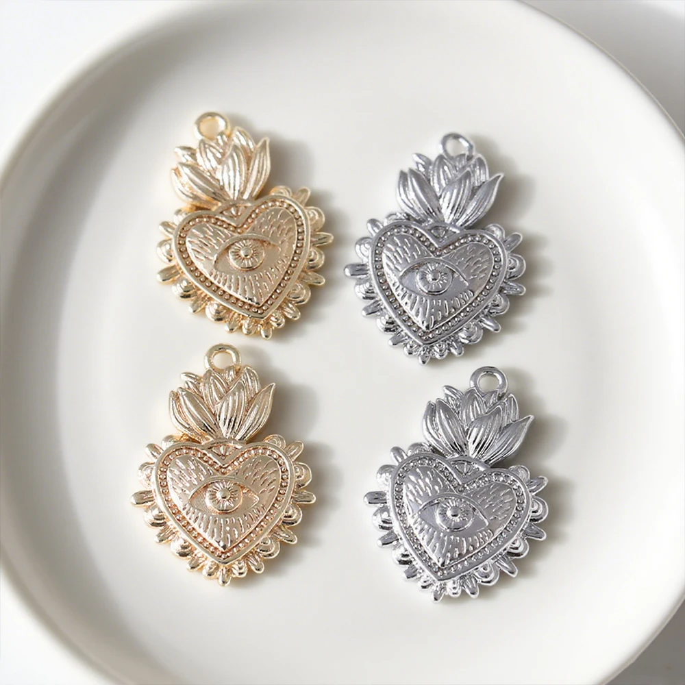 

Cordial Design 14*19MM 50Pcs DIY Pendant/Jewelry Findings/Necklace Accessories/Hand Made/Genuine Gold Plating/Heart #194972