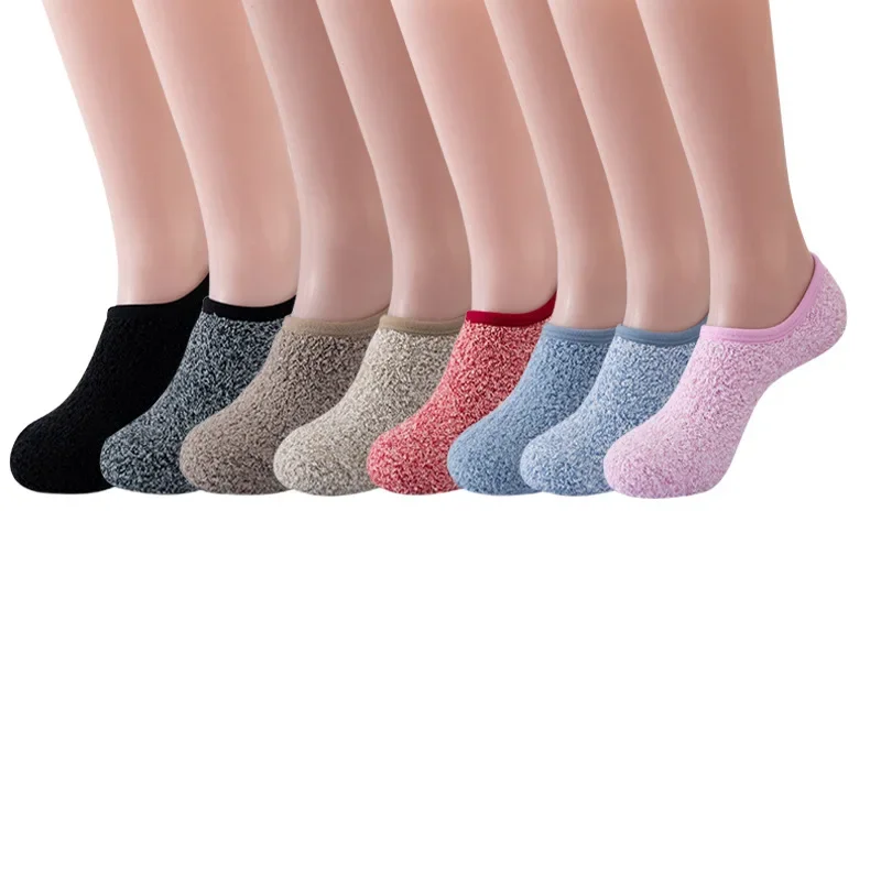 Socks Female Floor Socks Autumn and Winter Thickened Adult Soft Sole Slippers Socks Yoga Indoor Home Anti-skid Socks for Women