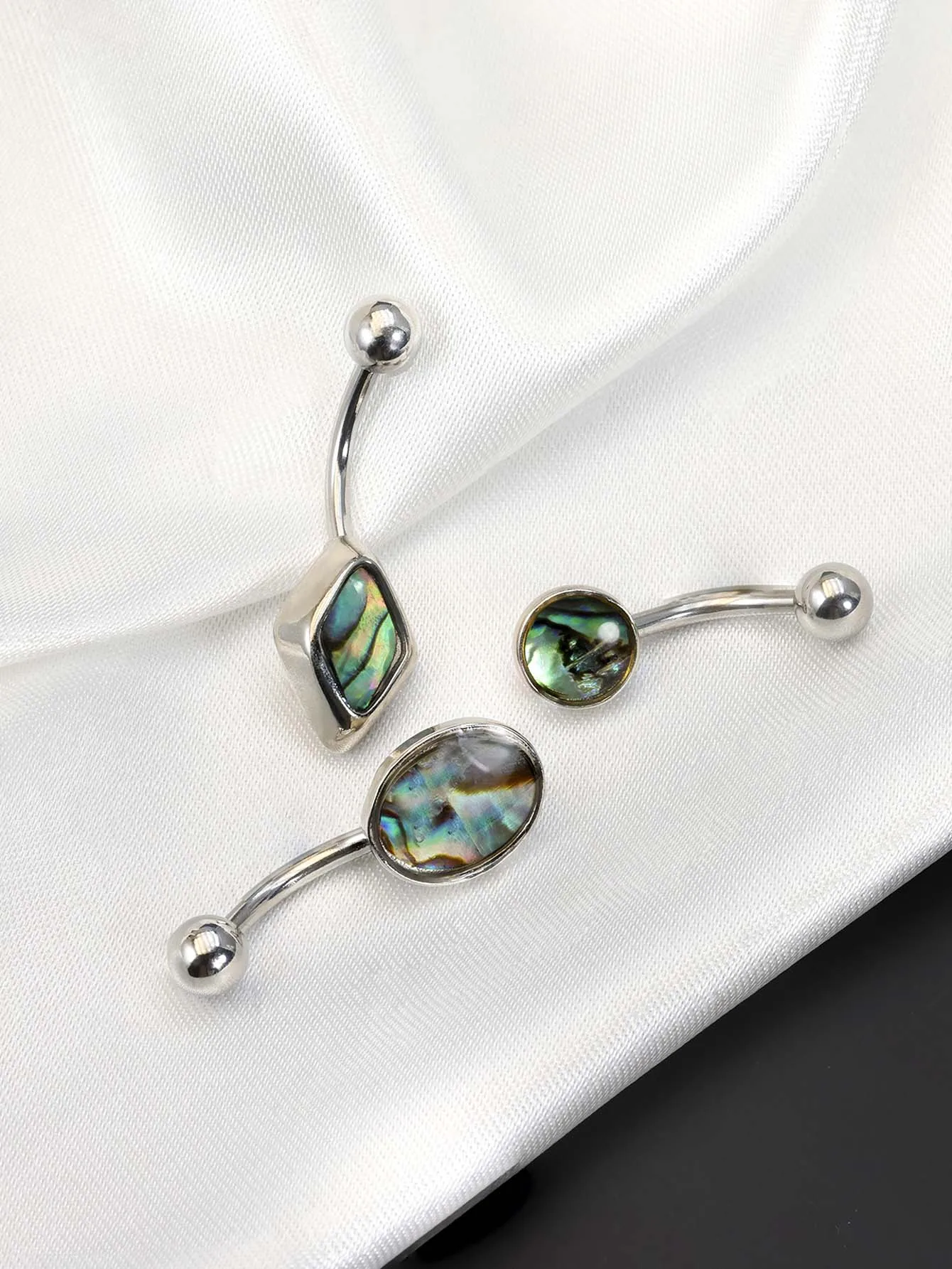 1 Pc Ocean style Navel Ring Stainless Steel Ellipse Shell Paper Belly Button Ring Stud Tummy Umbilical Belly Piercing Women