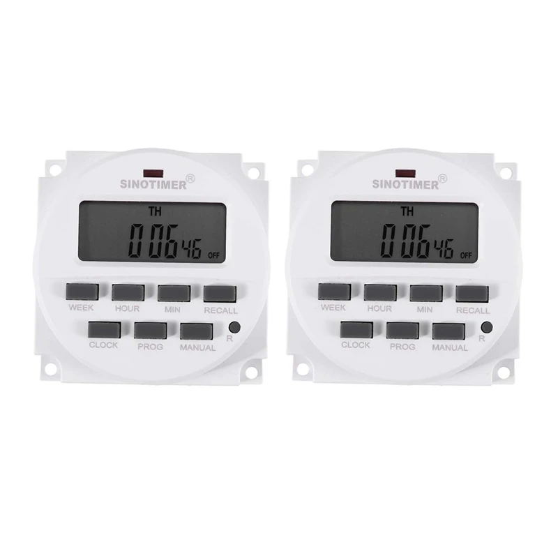 

HLZS-Sinotimer 2X Tm618h-2 220V Ac цифровой переключатель времени выходное напряжение 220V 7 дней программируемый таймер для освещения