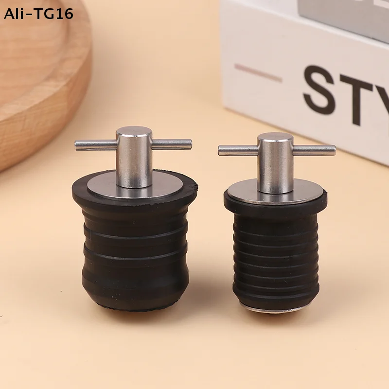 

【YT】25MM/32MM T-Handle Drain Plug Twist-Turn Marine Boats Drain Plugs Rubber Plugs With Stainless Steel Handle Boats Accessories