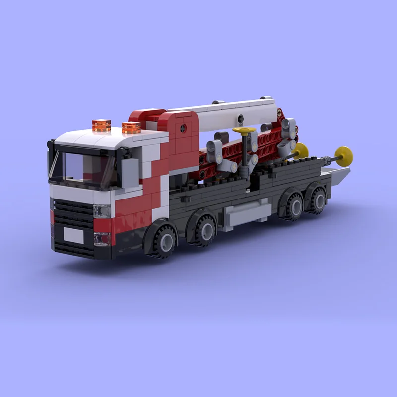 

Креативный инженерный автомобиль, строительные блоки MOC, большой бетононасос, модель грузовика, детская головоломка, сборные игрушки, подарок на день рождения