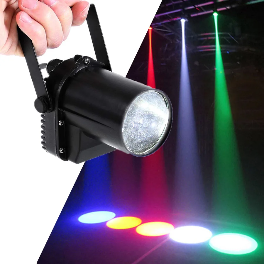 

Led Pinspot Light 5W Mirror Ball Spotlight LED Beam Spot Light Disco Stage Lamp For DJ Dance Party Bar Nightclub Wedding Decor