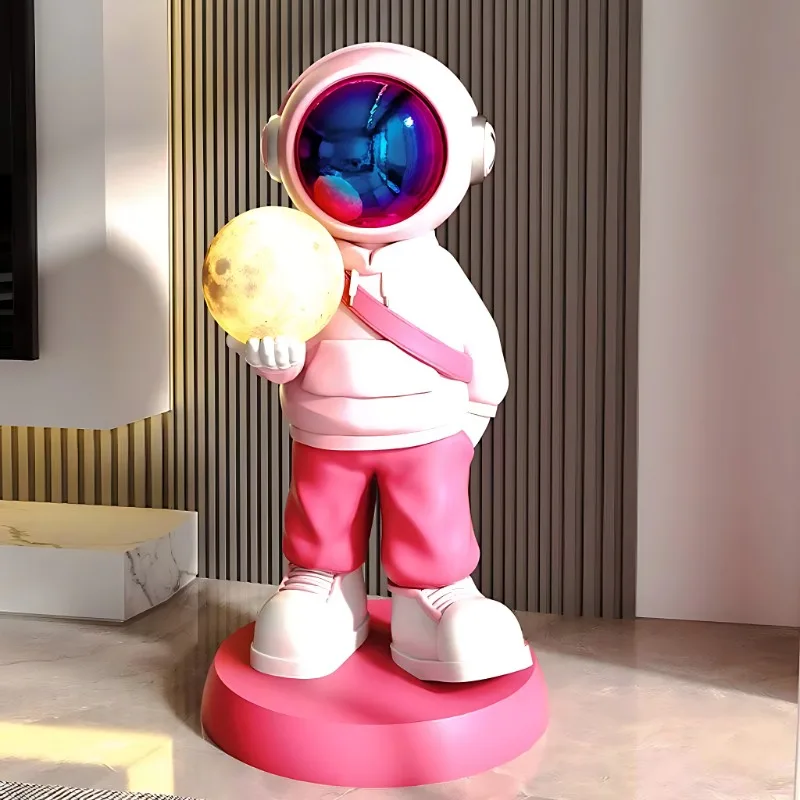 Creative Astronaut Large Floor-standing Ornament with Bluetooth Speaker, Living Room, Smart Home Light, Luxury Decoration