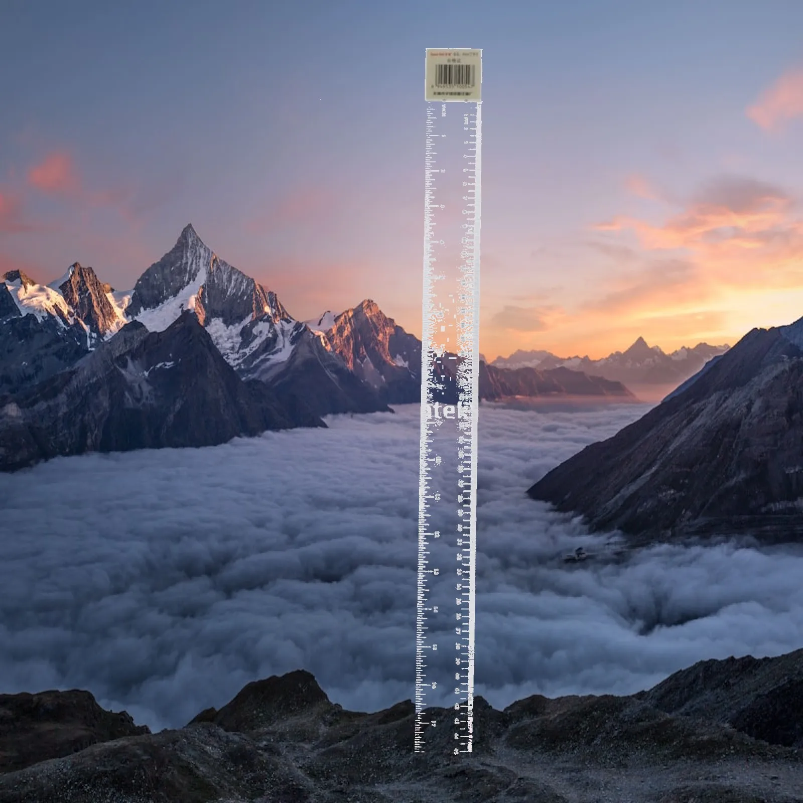 Plastic T Ruler 60cm Transparent with Inch and Centimeter Lines for Draftsman Engineer Student Utility