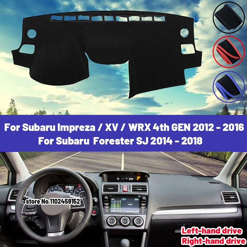 

Высокое качество для Subaru Impreza/ XV/WRX 4th GEN 2012-2016 Forester SJ 2014-2018 Коврик для приборной панели автомобиля Козырек от солнца Unikaj