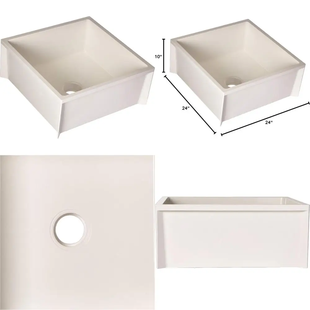 

Белая раковина для швабры, прочный каменный материал, долговечность и легко чистится для домашнего и коммерческого использования.